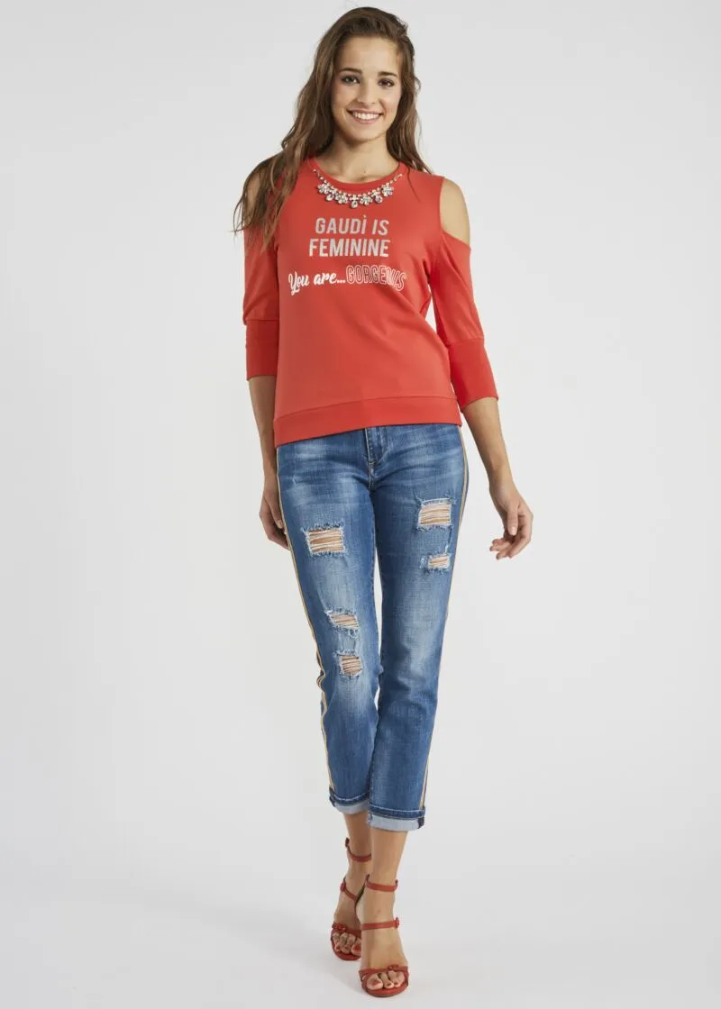 Felpa con dettagli cut out