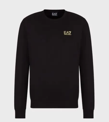 Felpa EA7 Emporio Armani 8NPM52 0208 Nero Oro