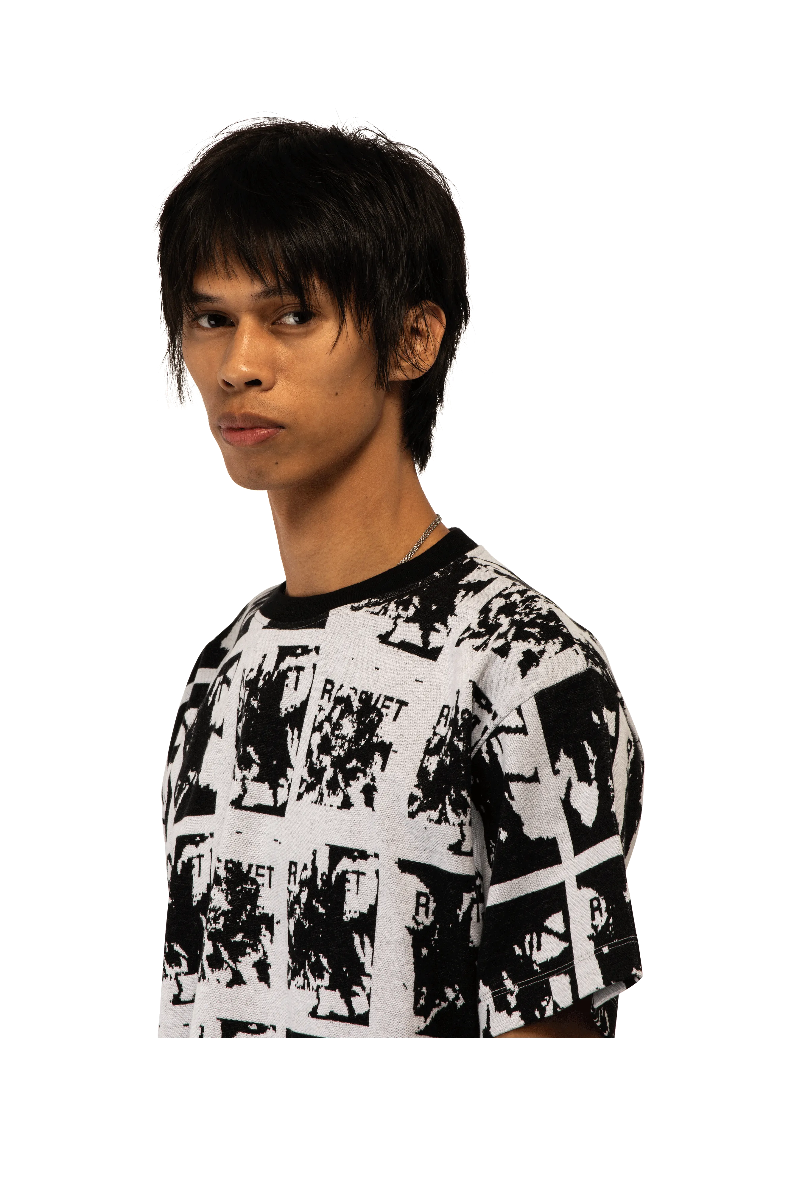 Flower Jaquard Tee Shirt Knit