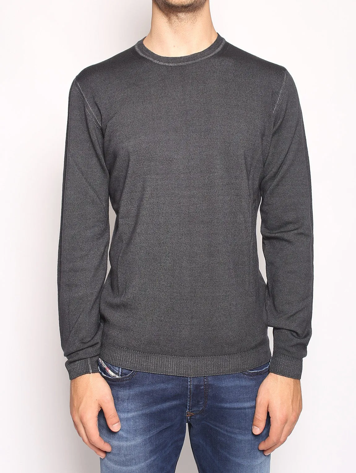 Girocollo in Lana Merino Vintage Grigio
