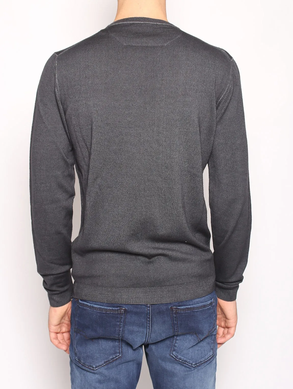 Girocollo in Lana Merino Vintage Grigio