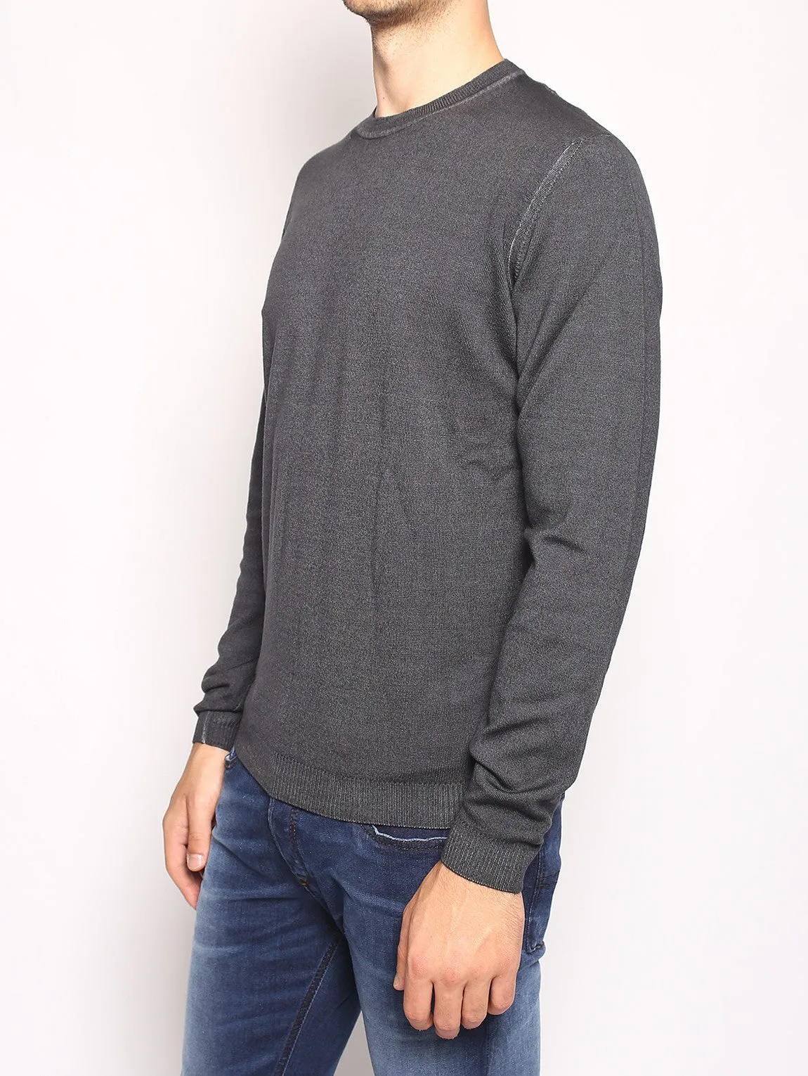Girocollo in Lana Merino Vintage Grigio