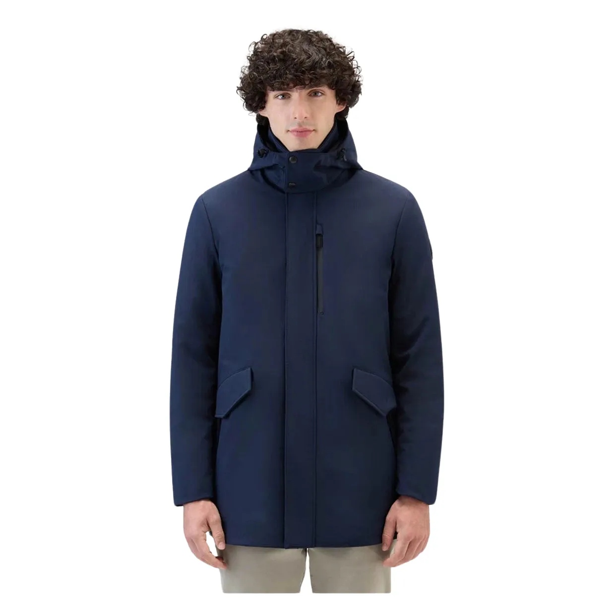 Giubbino Uomo Woolrich Barrow Mac Blu