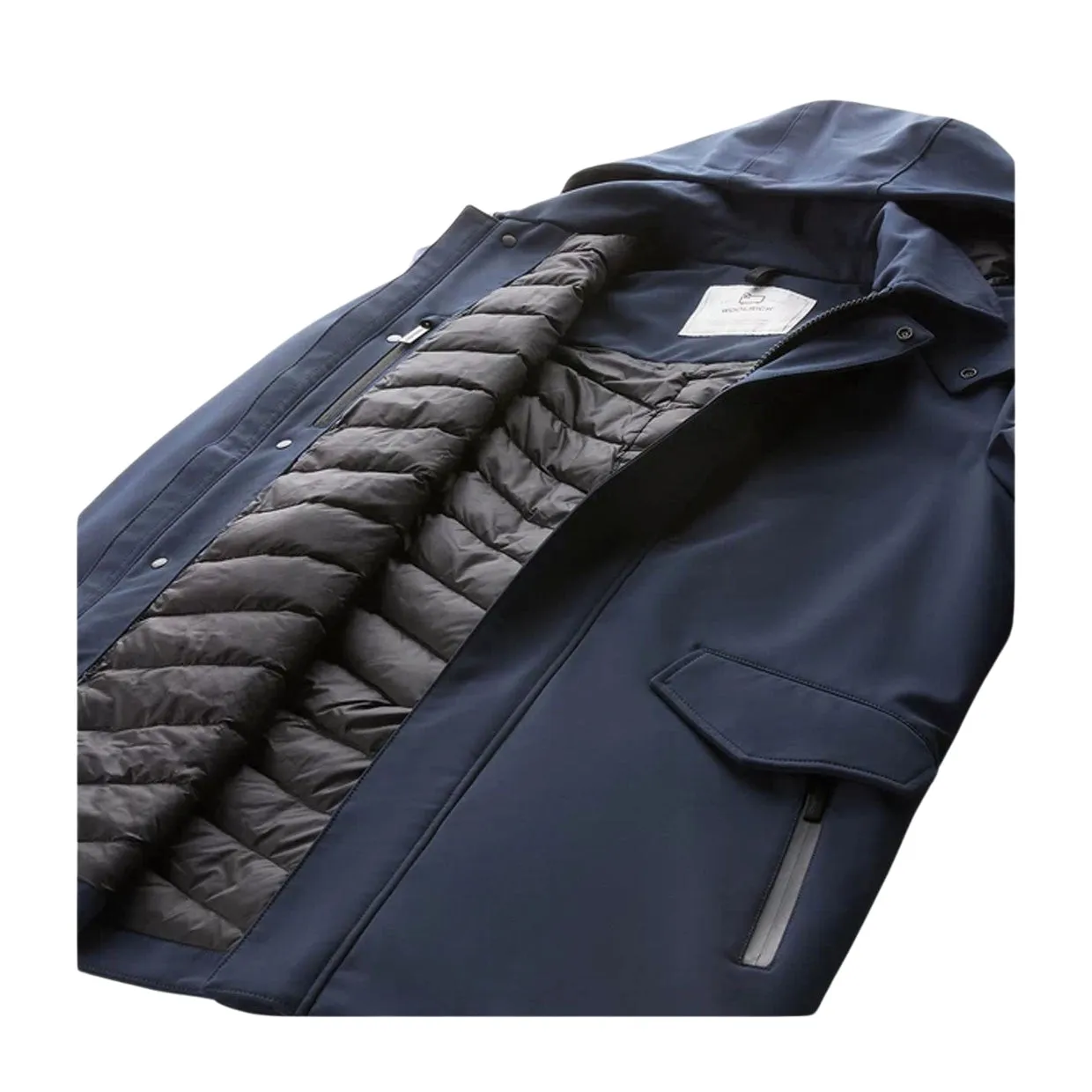 Giubbino Uomo Woolrich Barrow Mac Blu