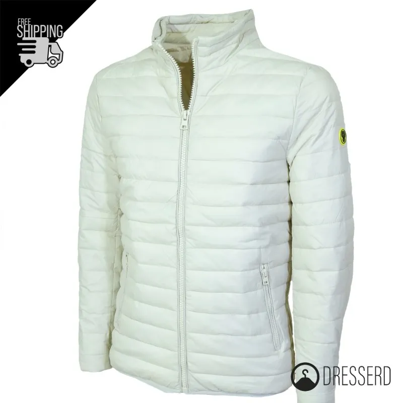 Giubbotto Uomo Piumino Cappuccio Smontabile Dresserd Slim Fit Giubbotti 100 Grammi Leggeri