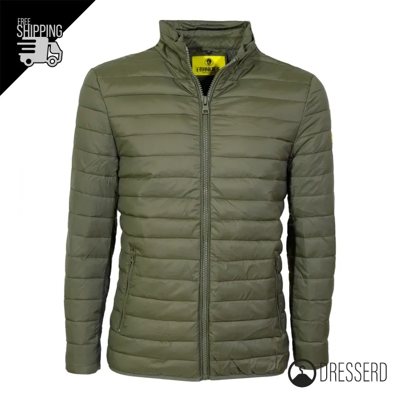 Giubbotto Uomo Piumino Cappuccio Smontabile Dresserd Slim Fit Giubbotti 100 Grammi Leggeri