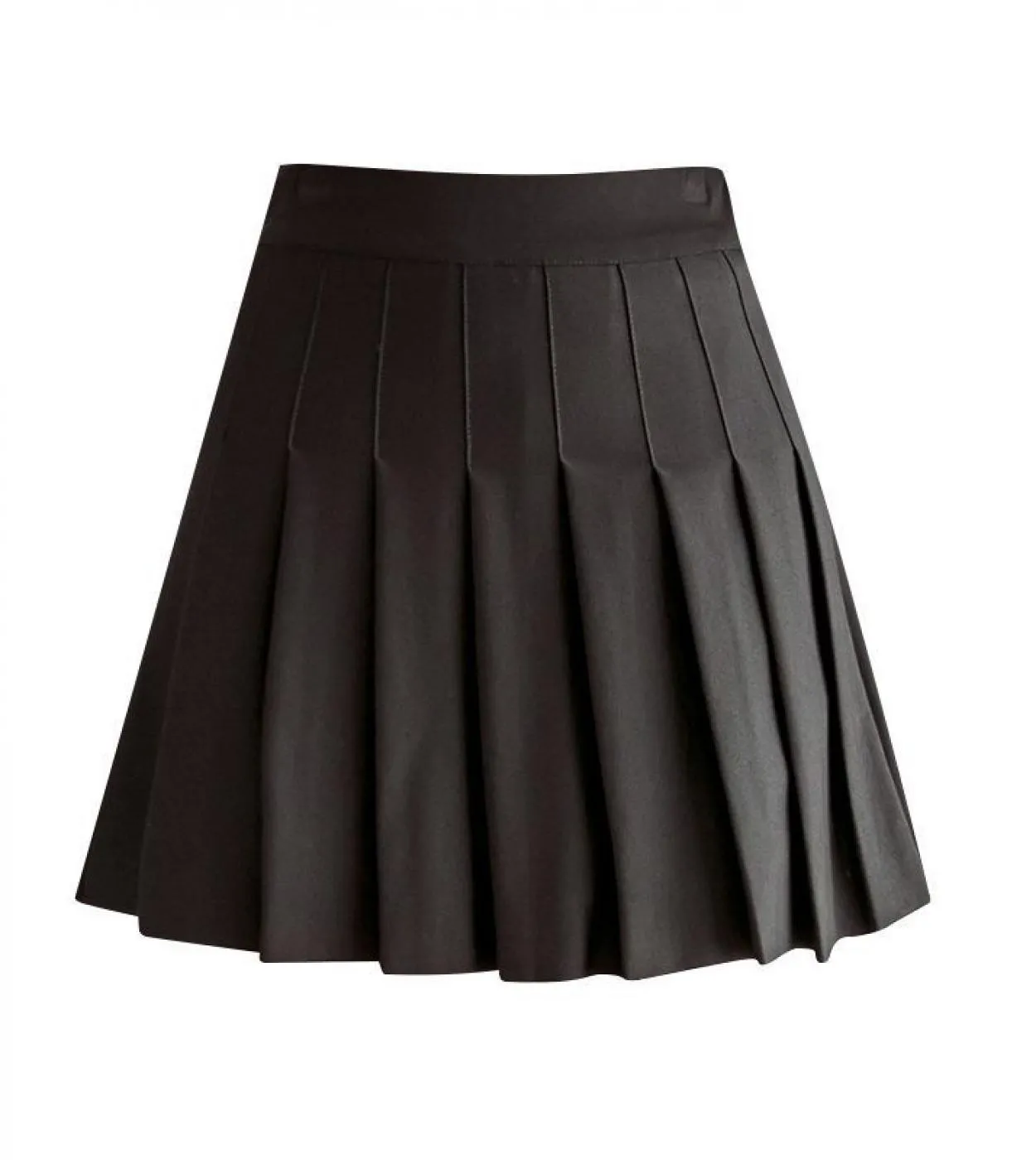 Gonna a pieghe da donna Gonna uniforme scolastica dolce ragazza carina Gonna da ballo a vita alta bianca nera Moda mini pieghett