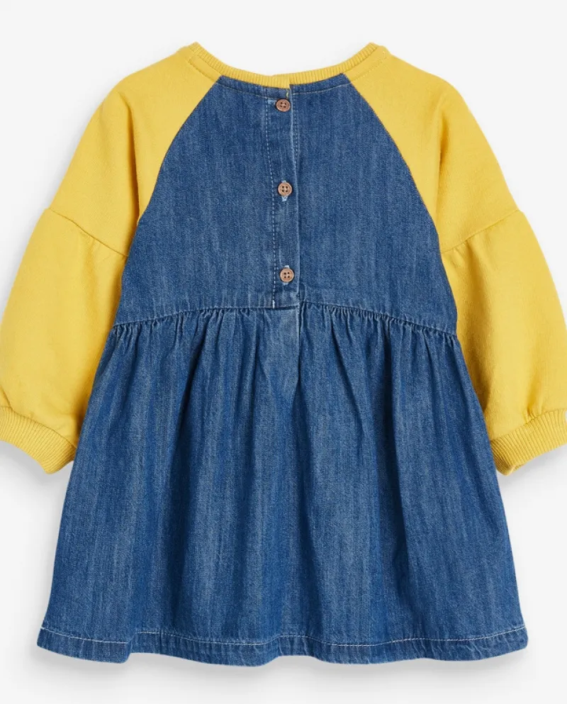 Gonna di jeans per ragazze Autunno Nuova gonna per bambini Cuciture a maniche lunghe