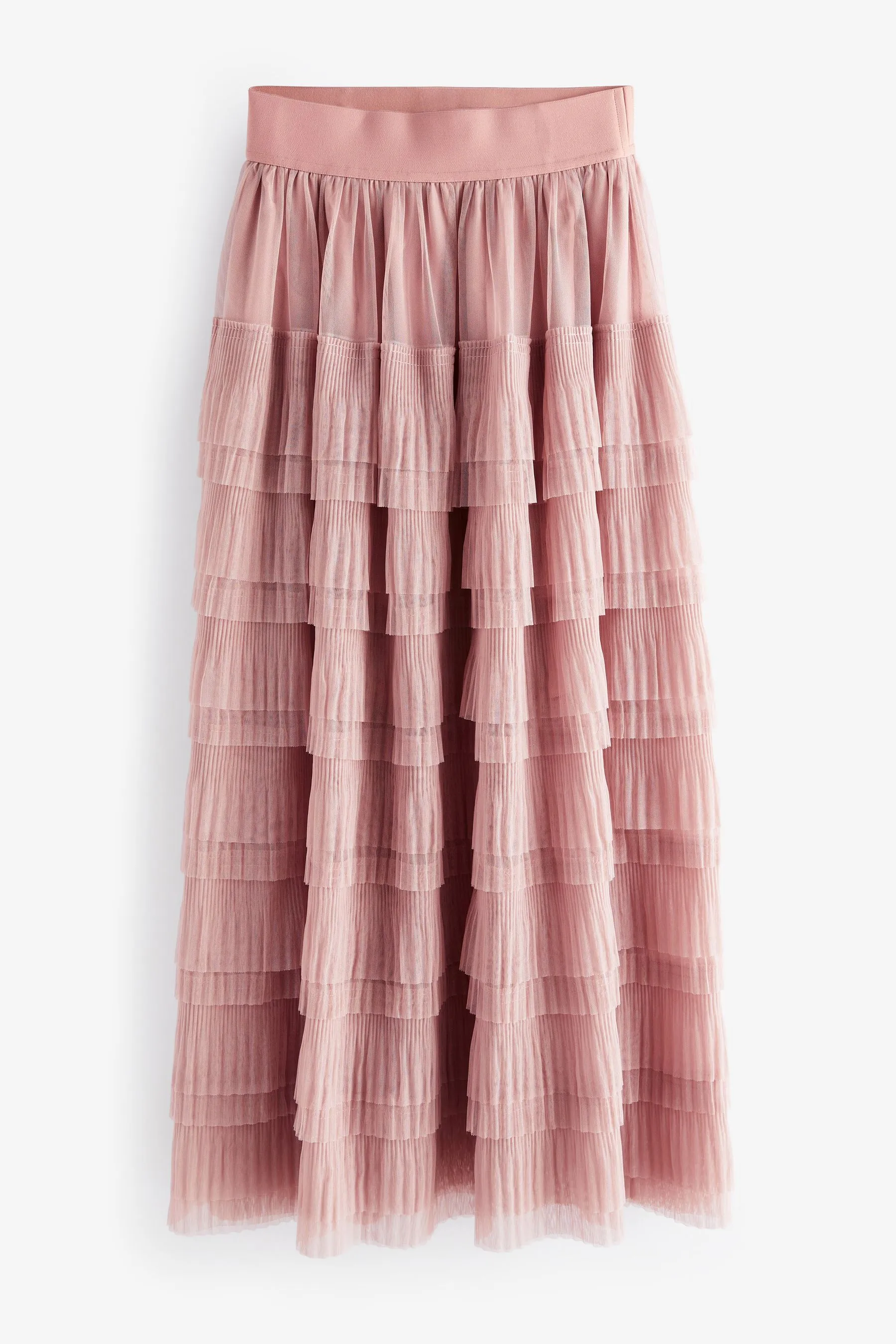 Gonna midi in tulle a rete