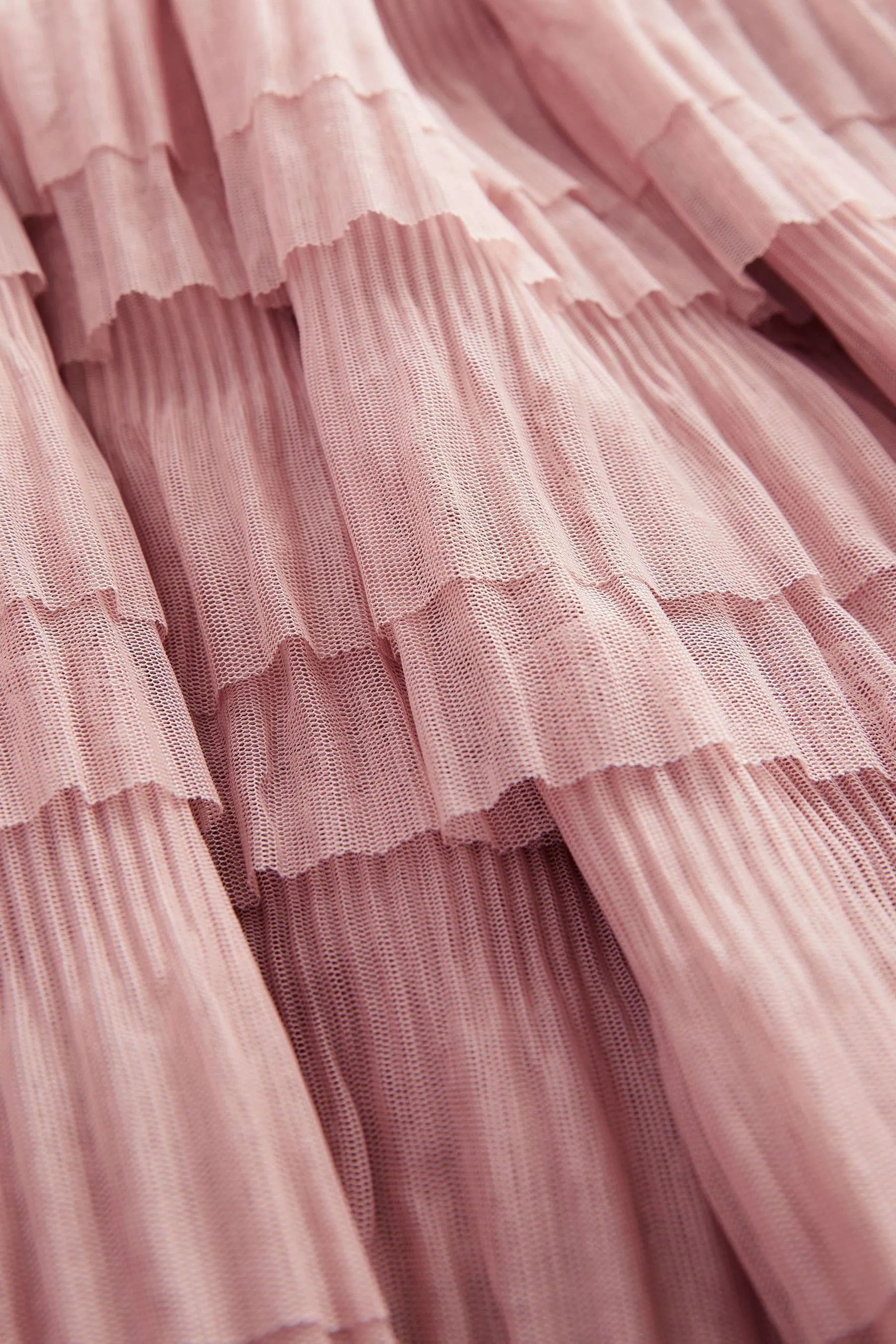 Gonna midi in tulle a rete
