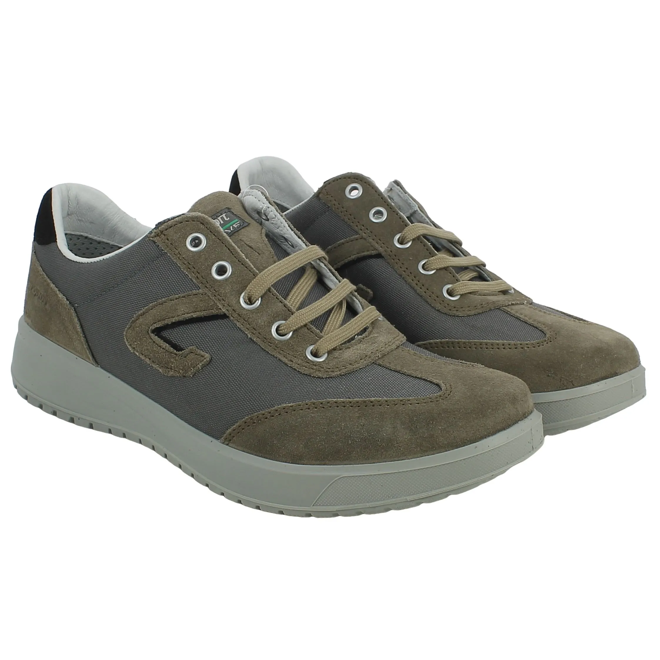 Grisport  Sneaker in camoscio e tela beige 