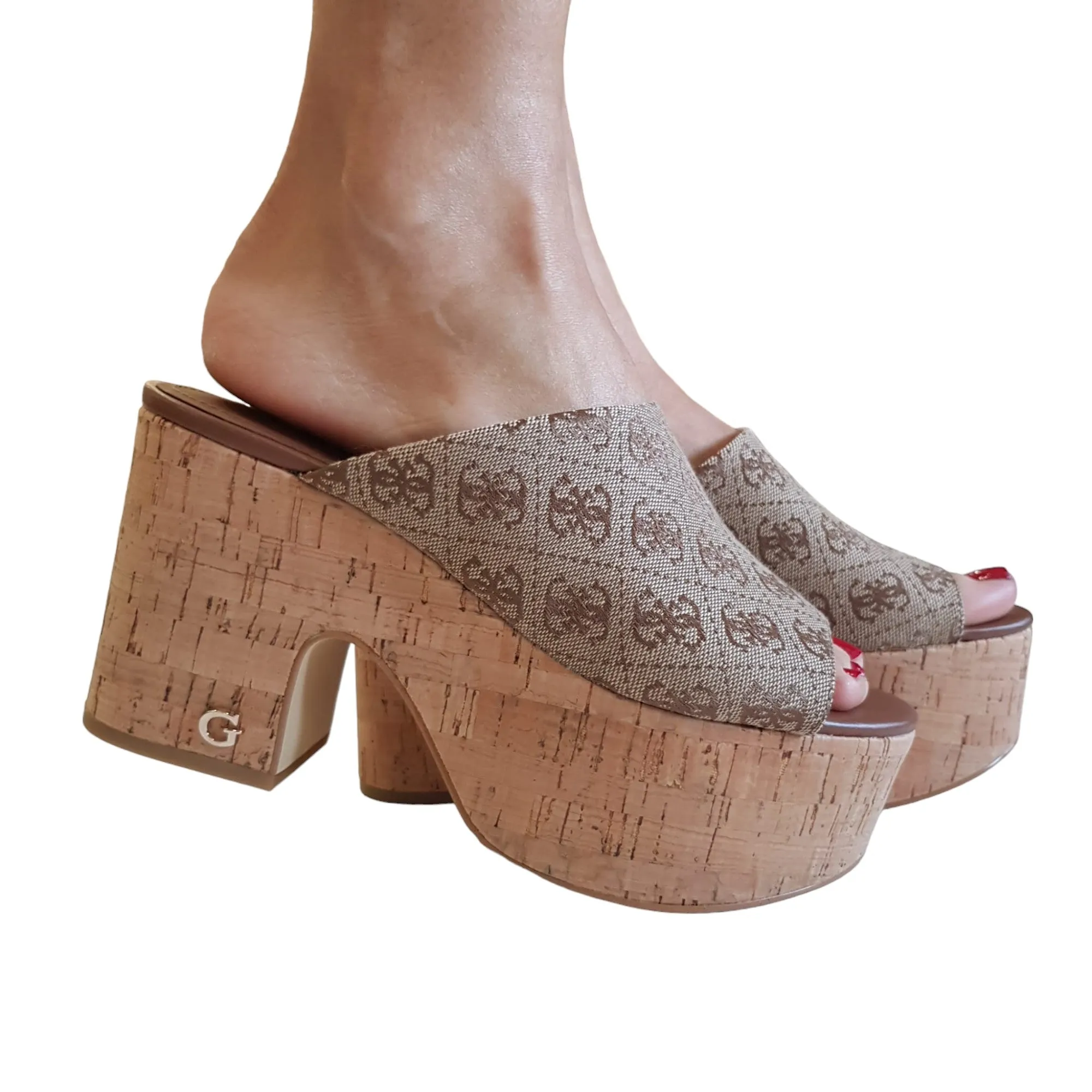 Guess Sabot Donna Tessuto Brown Rif.G728