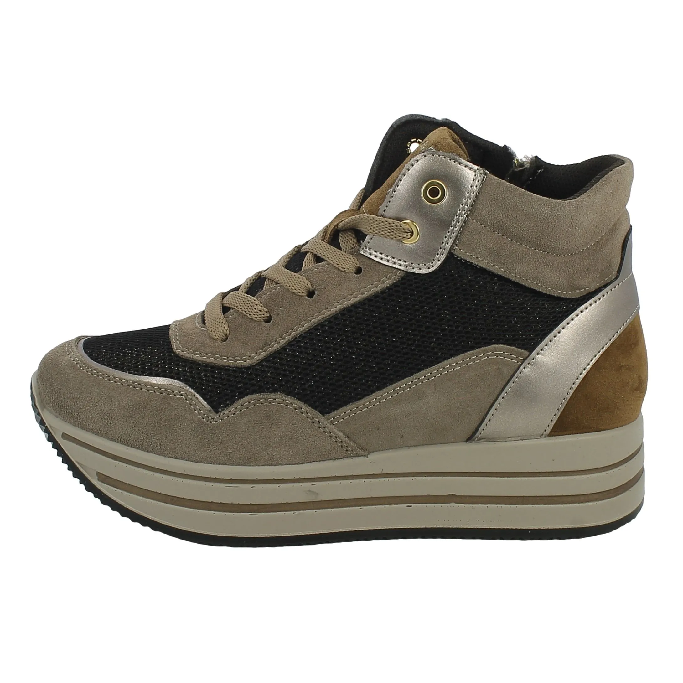 Igi&Co  Sneaker alta in camoscio con platform 