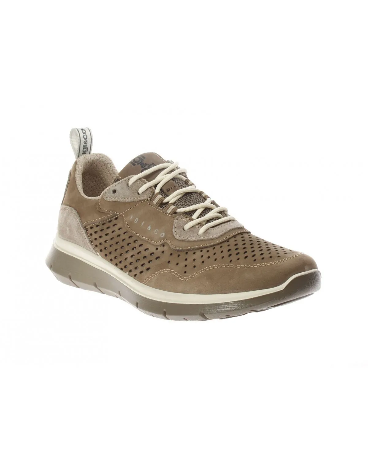 Igi&Co  Sneaker camoscio e tessuto