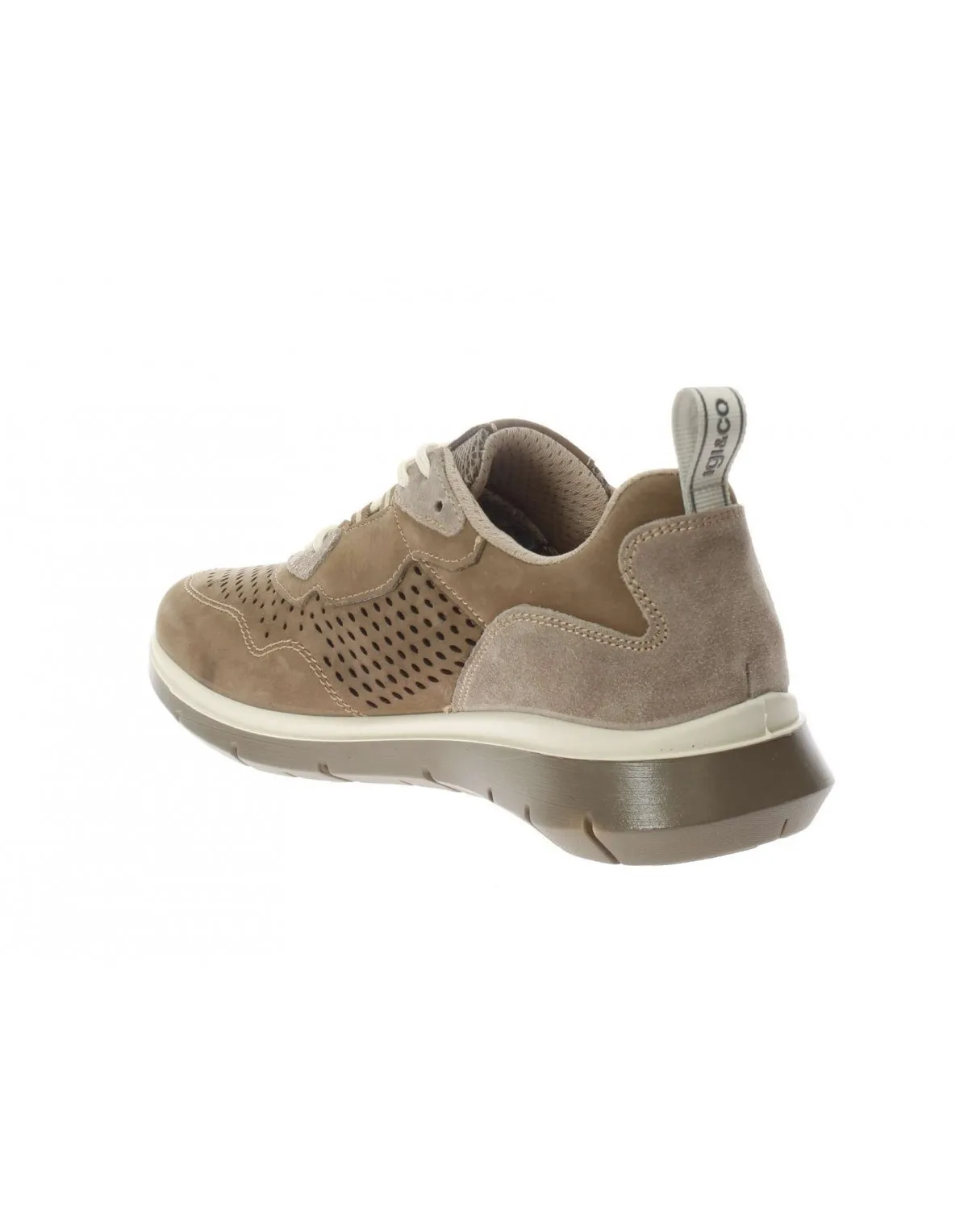 Igi&Co  Sneaker camoscio e tessuto