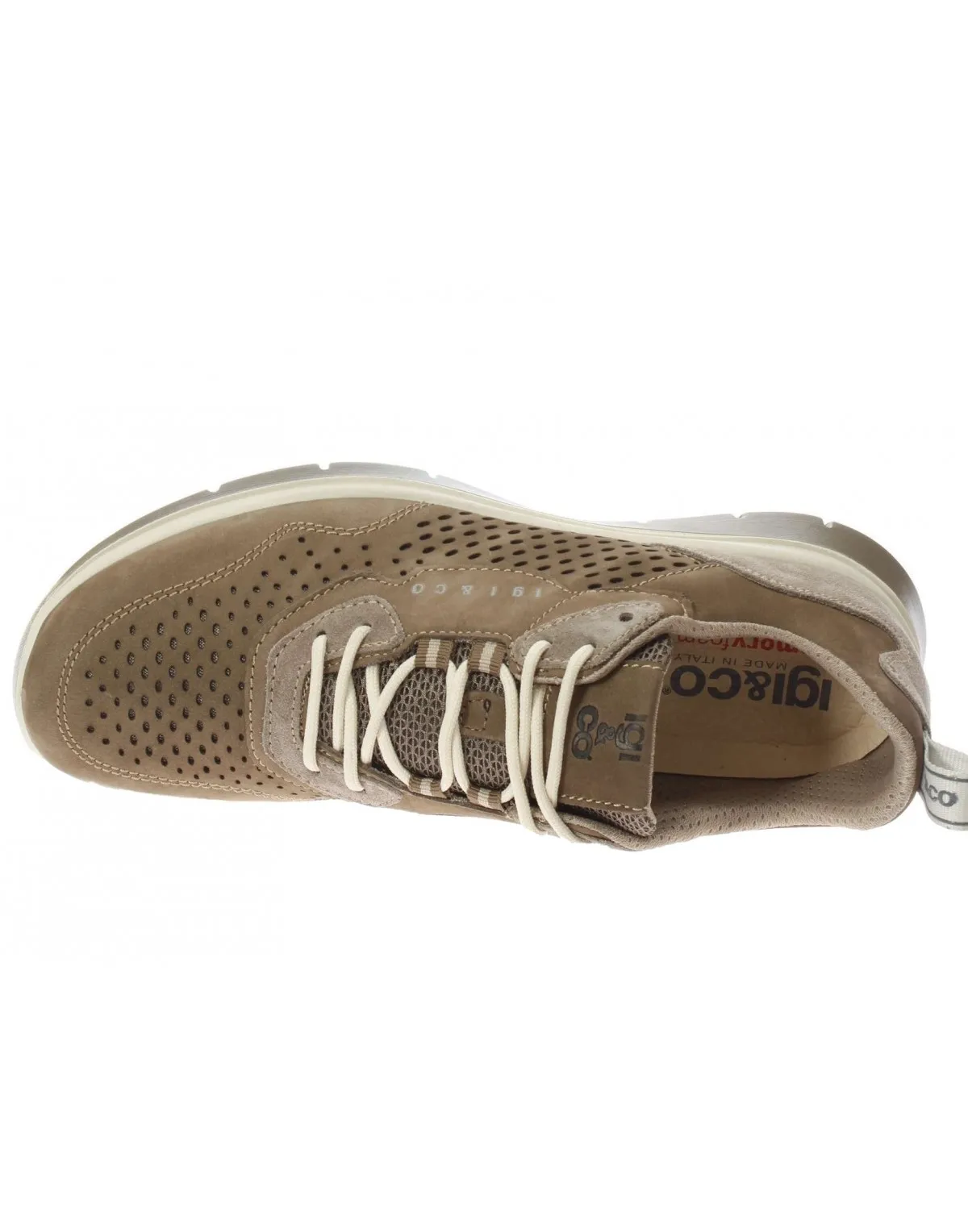 Igi&Co  Sneaker camoscio e tessuto