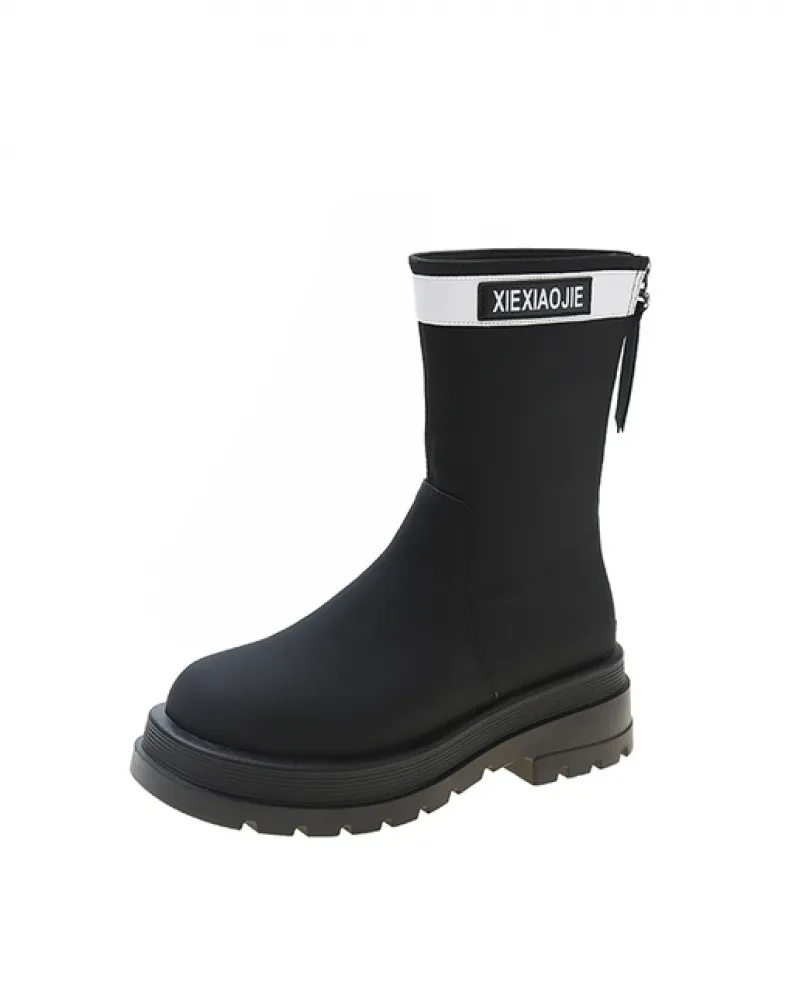 Inverno 2022 Piattaforma Tacchi Alti Chelsea Stivali Da Donna Alla Caviglia Vestito Casuale Da Neve Antiscivolo Mujer Zapatos Bo