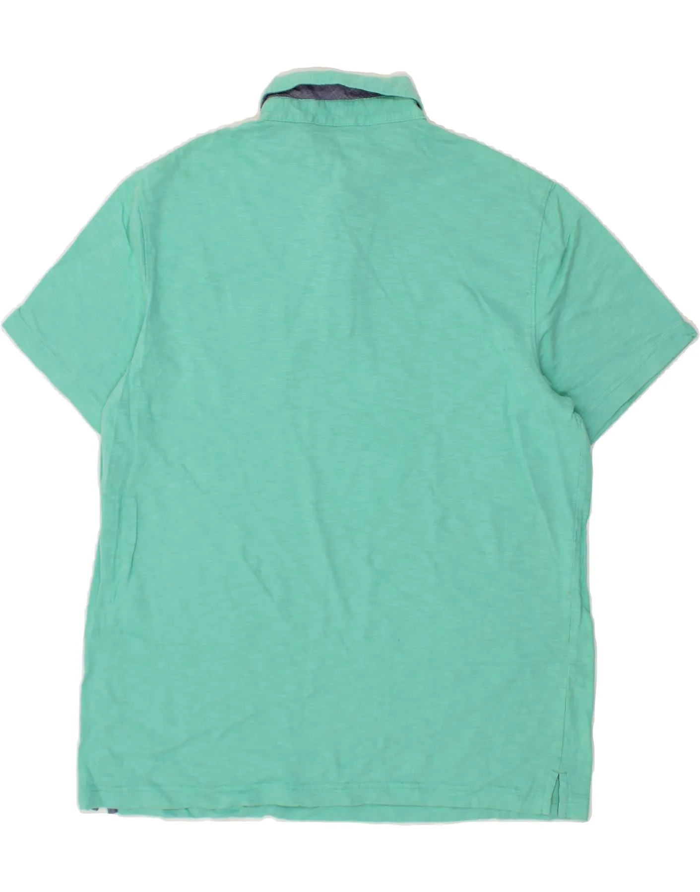 IZOD Mens Polo Shirt Large Turquoise Cotton