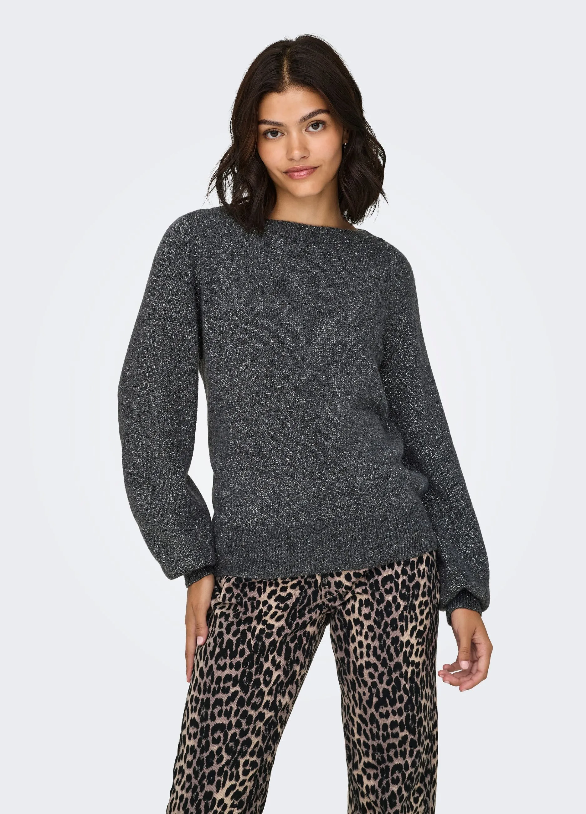 JDY  Pullover a maniche lunghe con scollo a barca