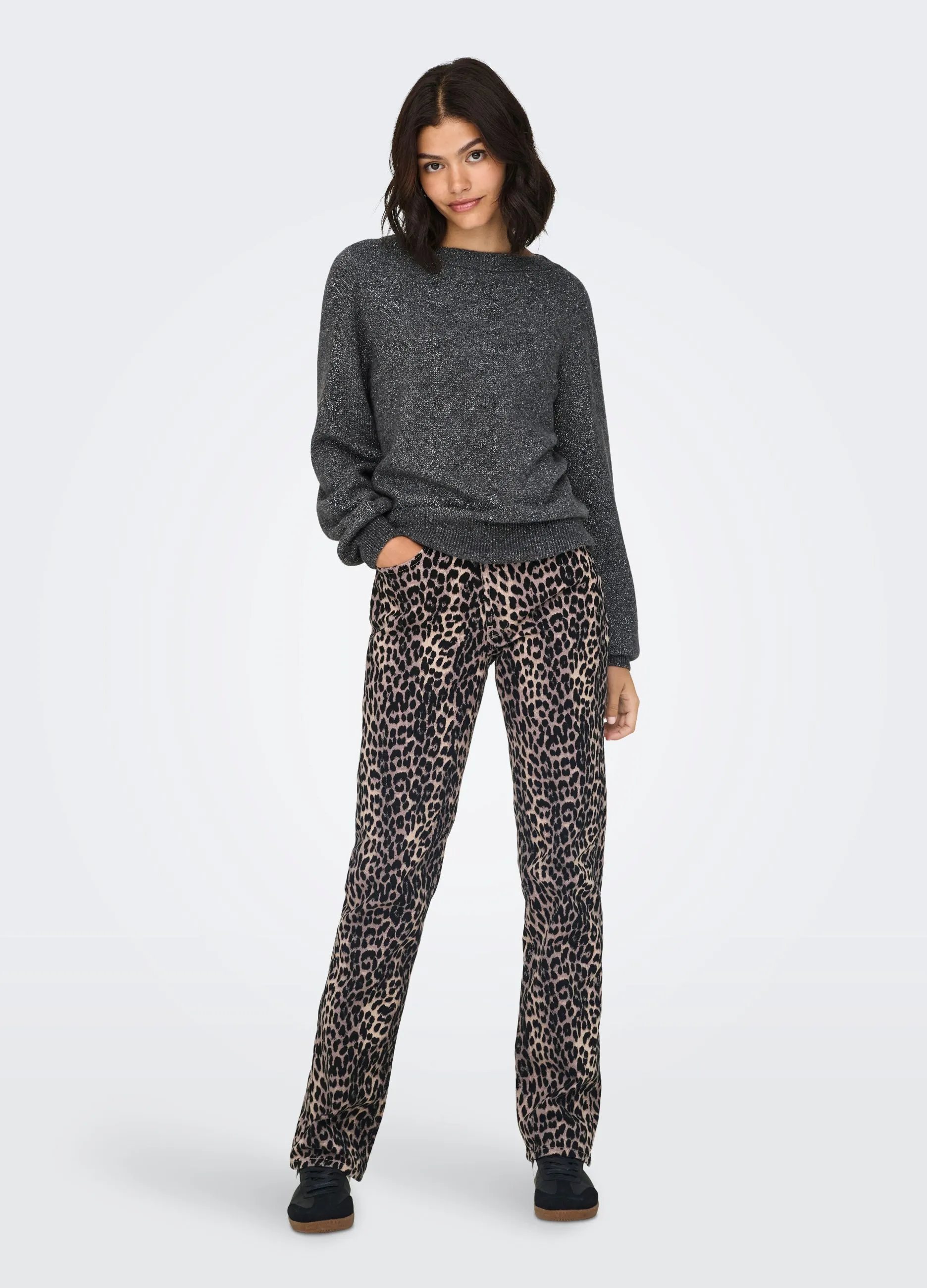 JDY  Pullover a maniche lunghe con scollo a barca