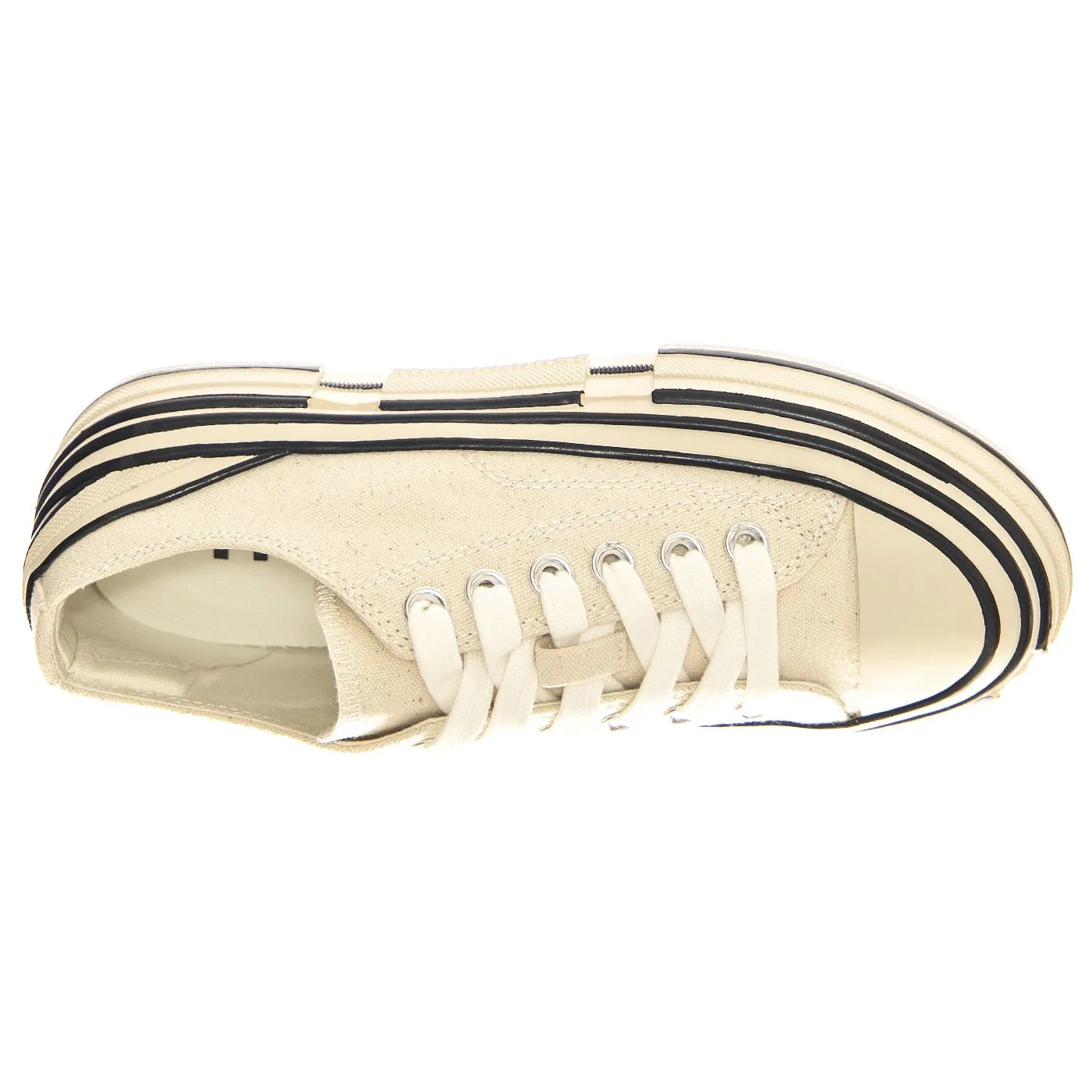 Jeffrey Campbell Endorphin Dark Cream Canvas - Scarpe Donna Beige    