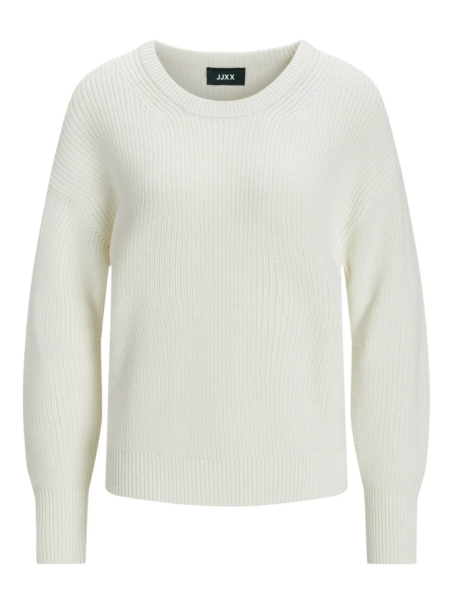Jjxx maglione girocollo a costine bianco