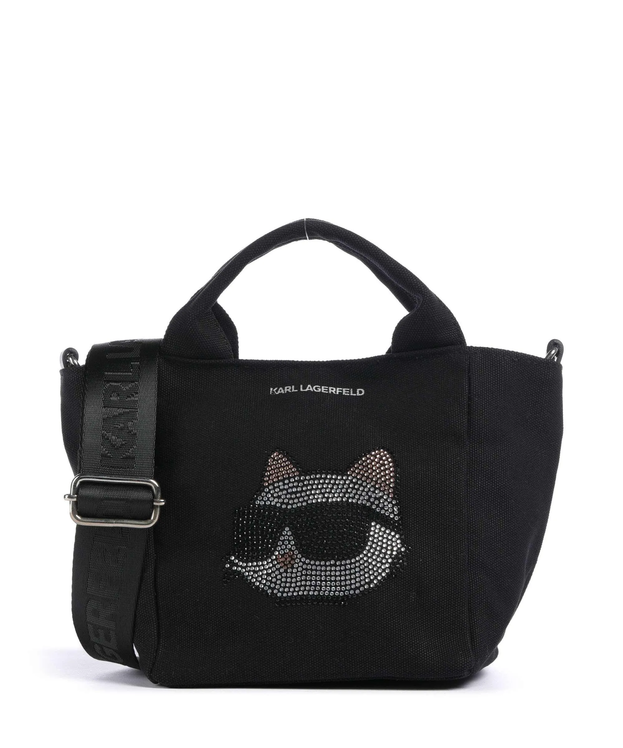  Karl Lagerfeld K/Ikonik 2.0 Borsa a tracolla cotone nero  