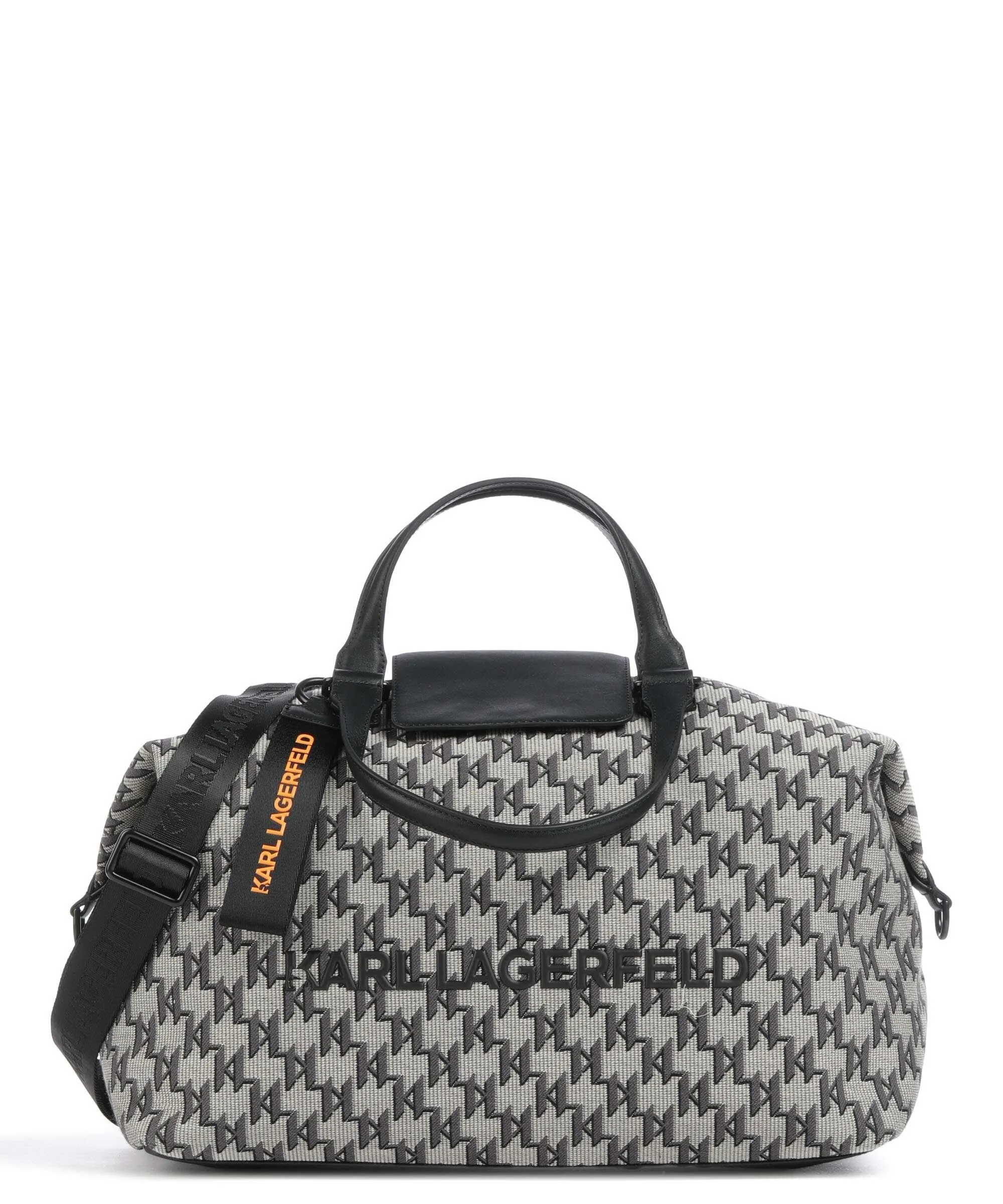  Karl Lagerfeld K/Monogram Borsone da weekend beige/grigio 43 cm  