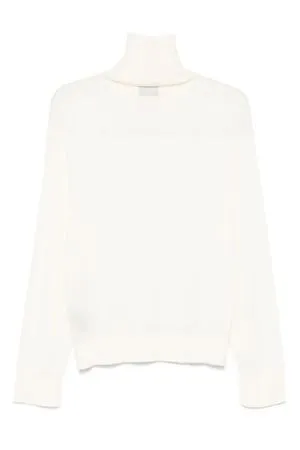 LANEUS Abbigliamento,Maglieria Maglia in misto lana cashmere bianco latte 