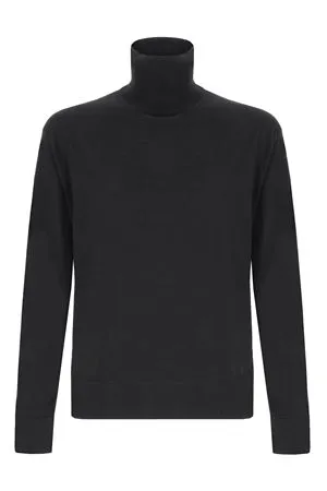 LANEUS Abbigliamento,Maglieria Maglia in misto lana cashmere nero 