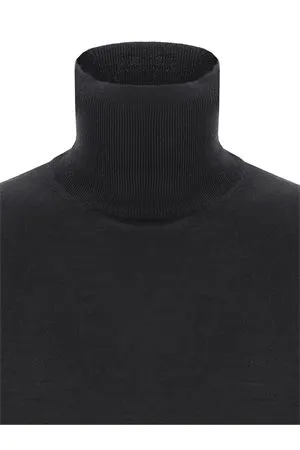 LANEUS Abbigliamento,Maglieria Maglia in misto lana cashmere nero 