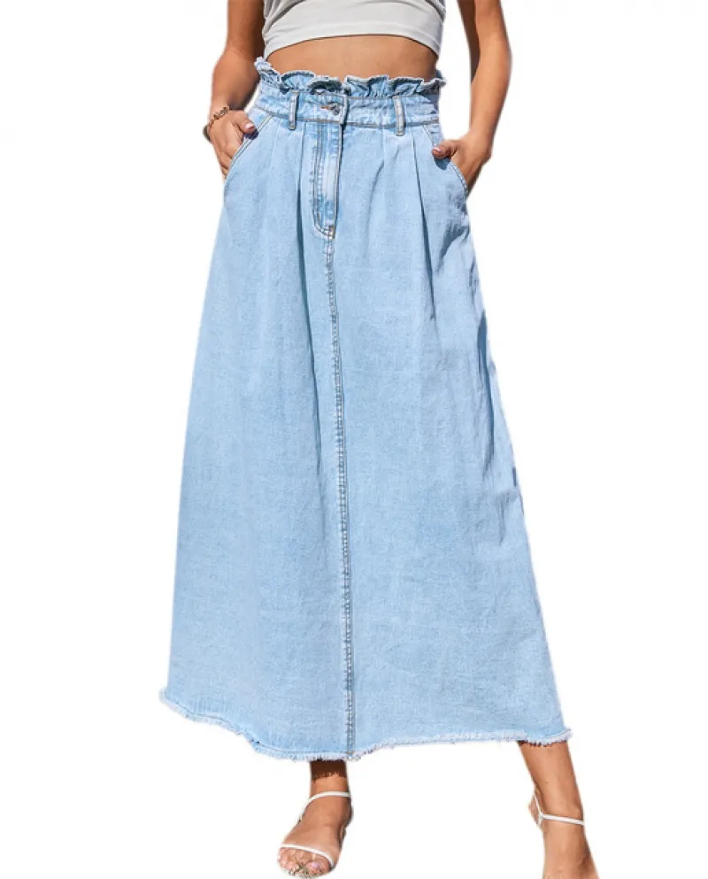 Liti Gonna da donna Moda retrò a vita alta Slim A Line Gonna Stitchin
