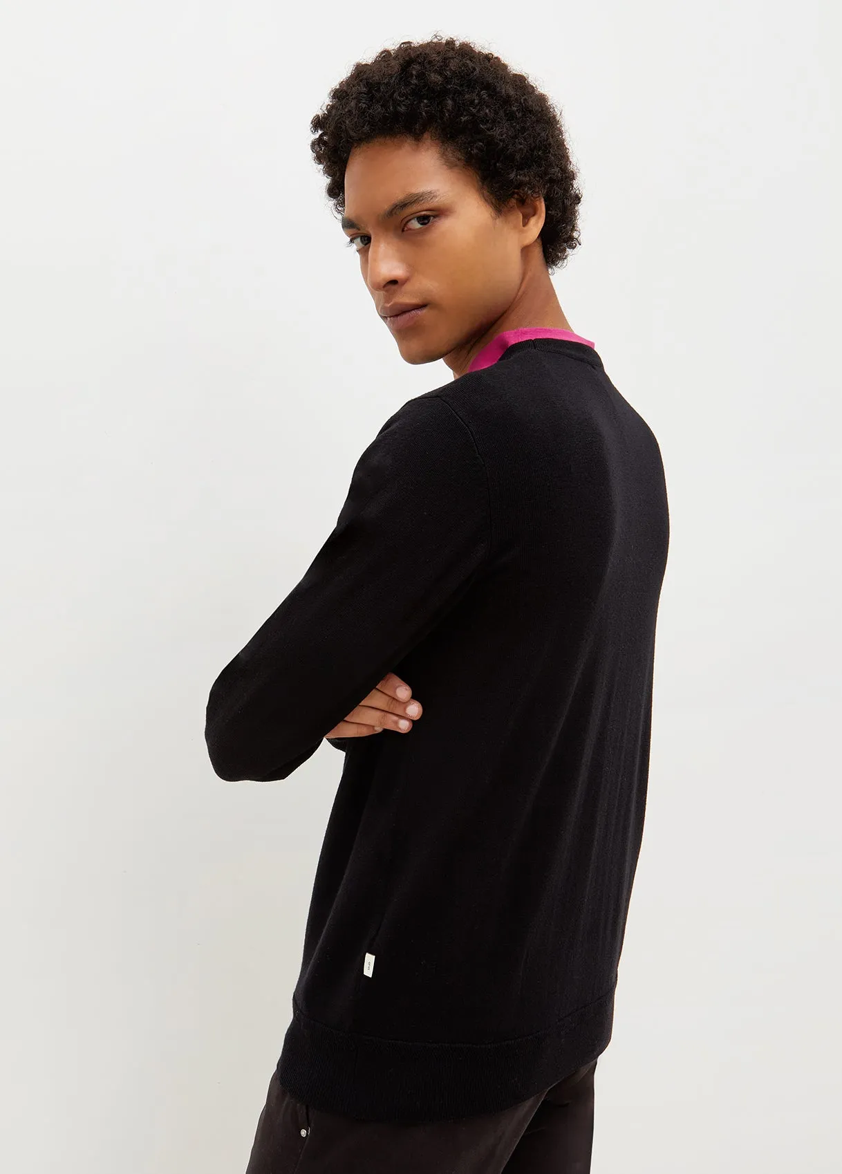 LIU JO Maglione in pura lana girocollo Nero