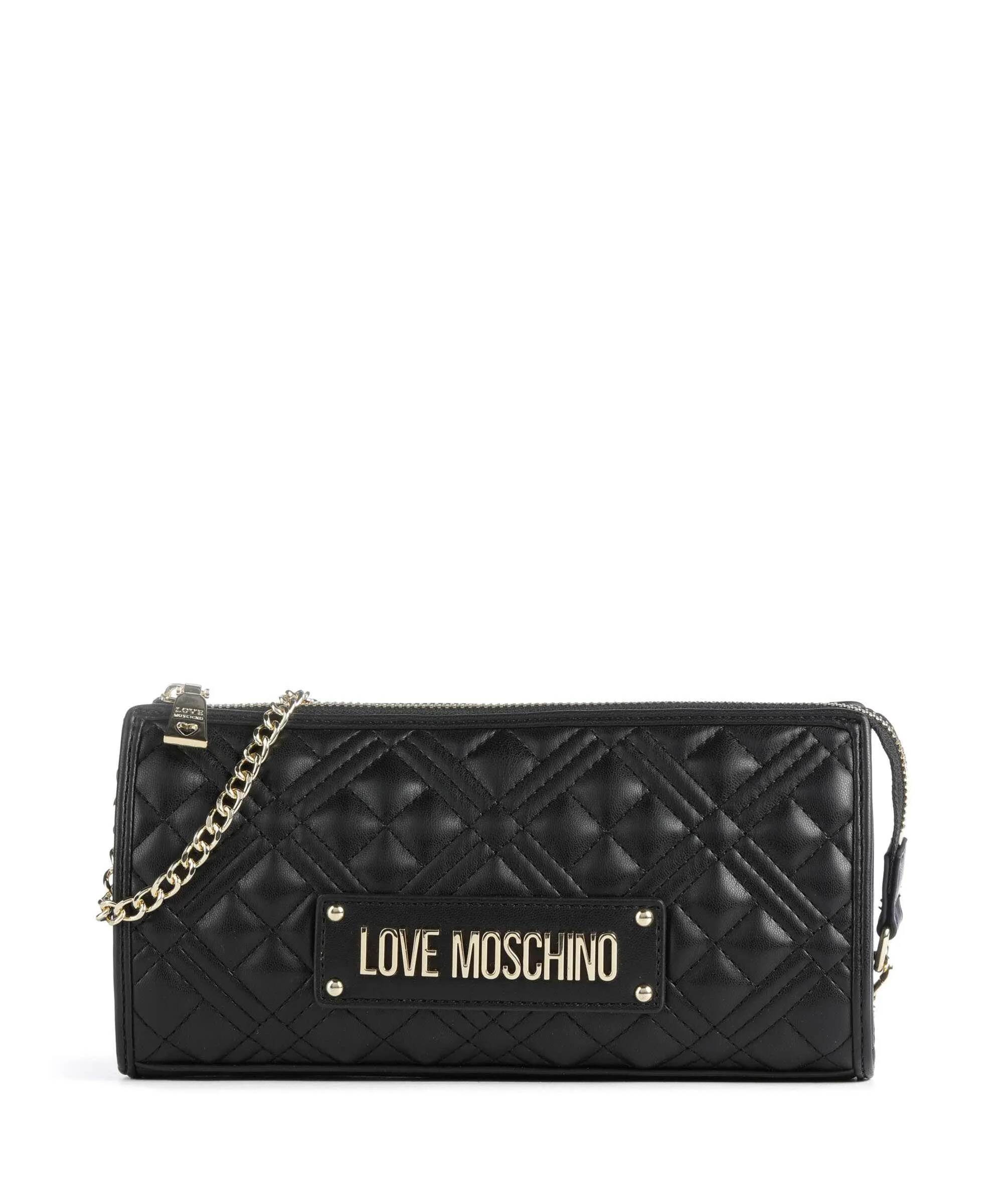  Love Moschino Quilted Borsa a spalla pelle sintetica nero  