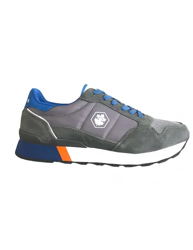 LUMBERJACK SNEAKER WICK  uomo GREY BLUETTE tessuto e scamosciata plantare estraibile