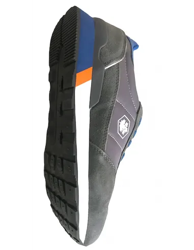 LUMBERJACK SNEAKER WICK  uomo GREY BLUETTE tessuto e scamosciata plantare estraibile