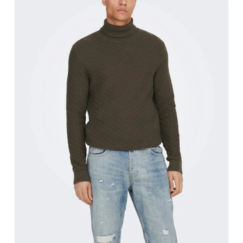 MAGLIA A COLLO ALTO DA UOMO ONLY & SONS