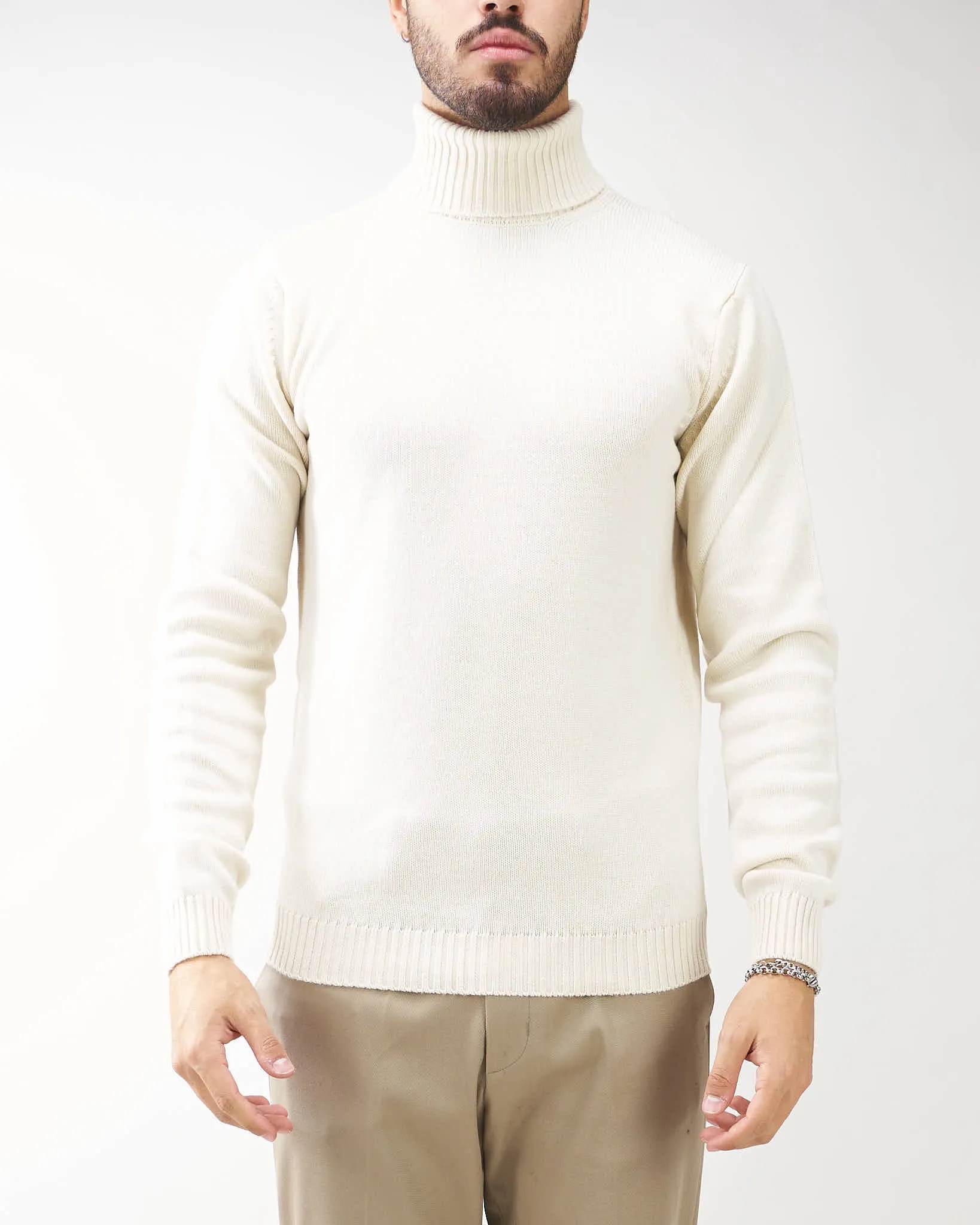 Maglia a collo alto in pura lana Jeordie's