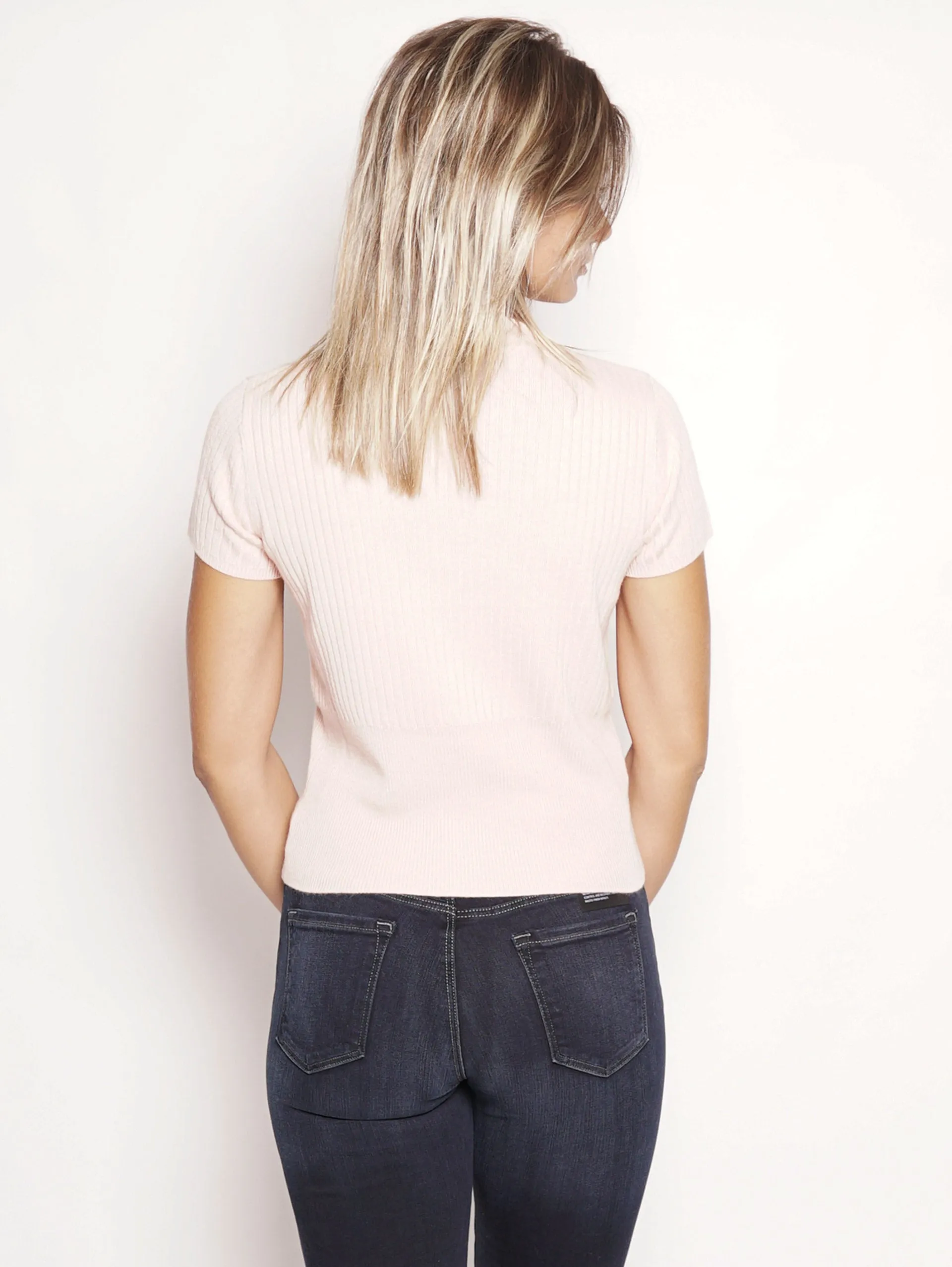 Maglia a Costine Filigree Rosa