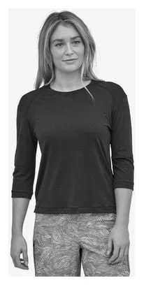 Maglia Ciclismo Patagonia Merino Manica 3/4 Marrone Donna