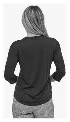 Maglia Ciclismo Patagonia Merino Manica 3/4 Marrone Donna