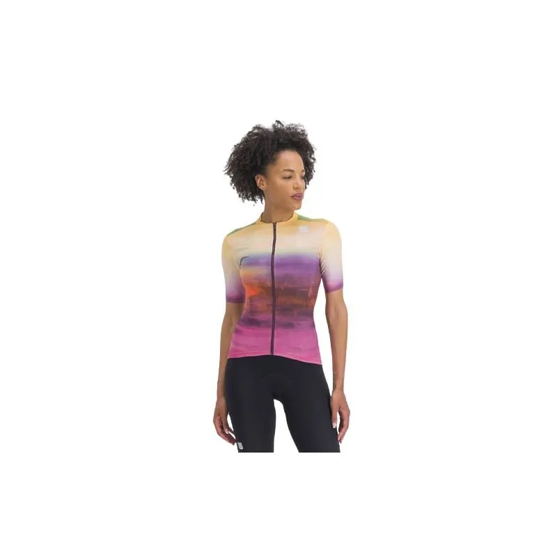 Maglia ciclismo SPORTFUL FLOW SUPERGIARA JERSEY (CARMINE ROSE YELLOW Donna)