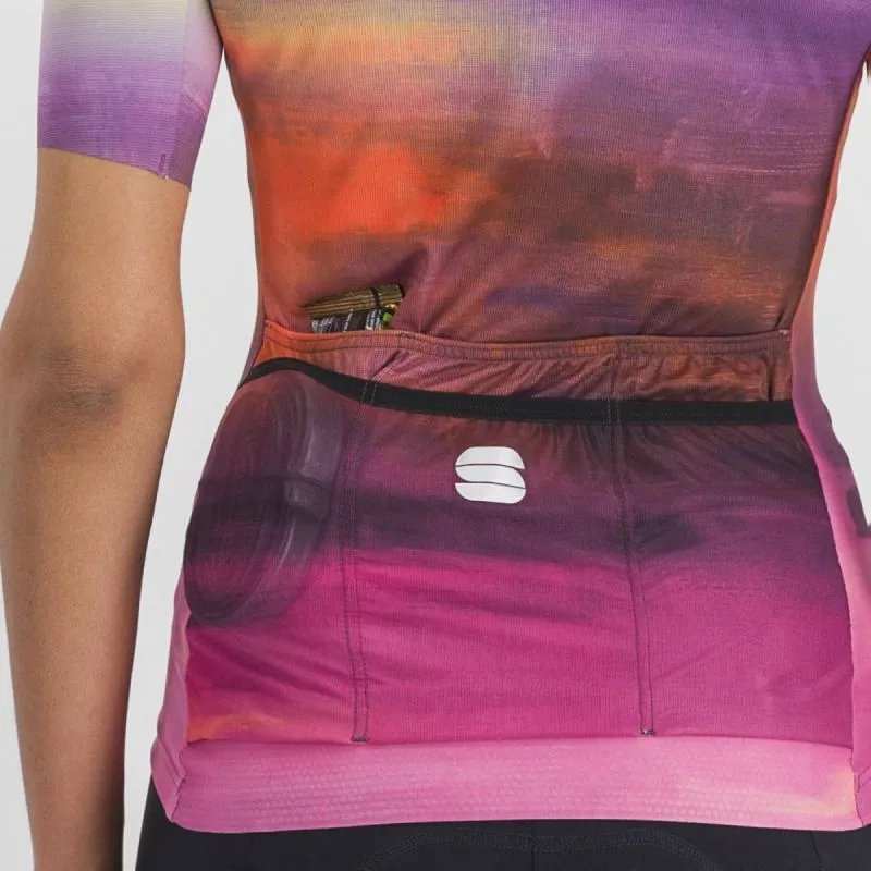 Maglia ciclismo SPORTFUL FLOW SUPERGIARA JERSEY (CARMINE ROSE YELLOW Donna)