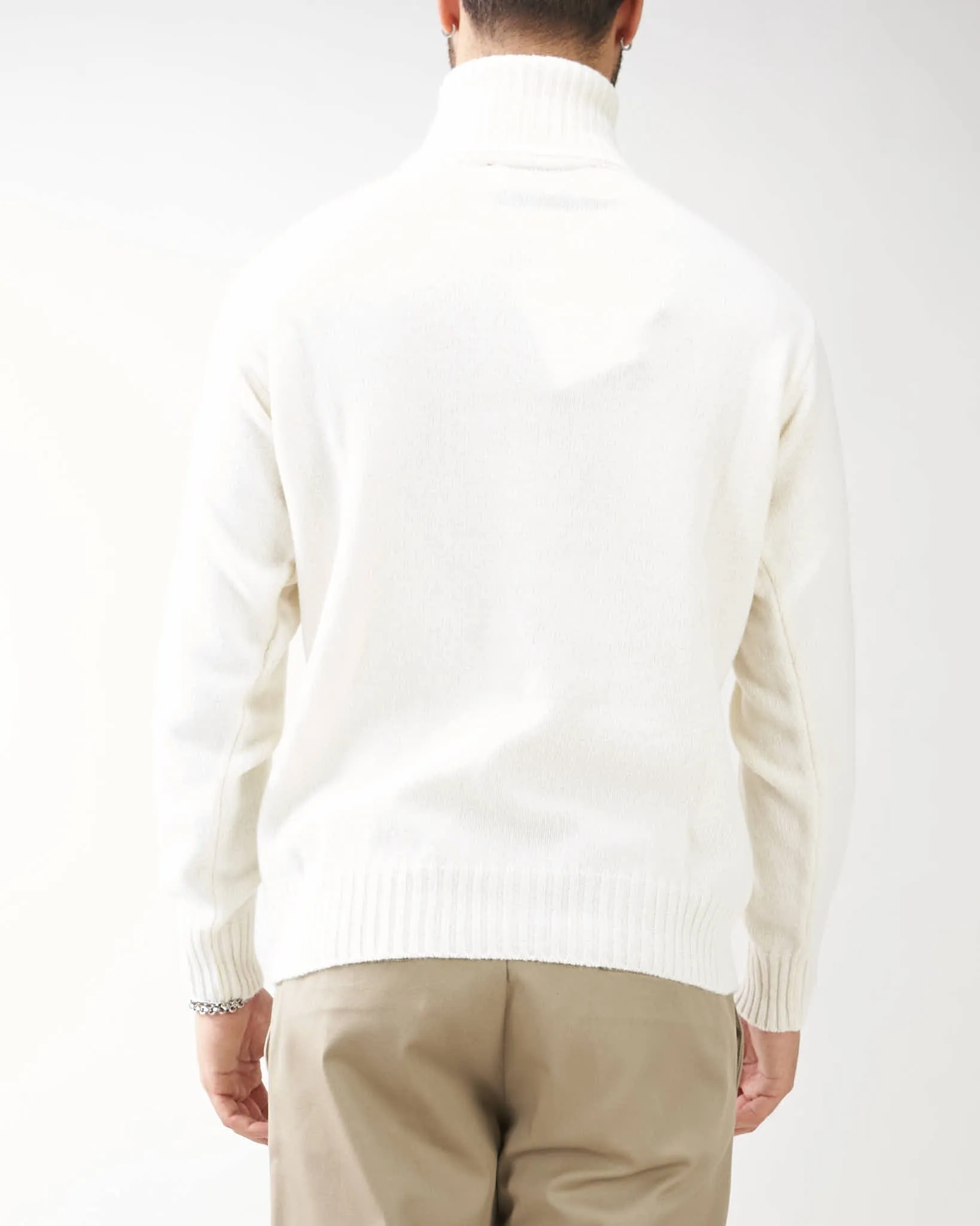 Maglia in misto cashmere a collo alto Amaranto