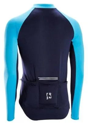 Maglia Triban RC100 Anti-UV Blu a manica lunga