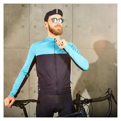 Maglia Triban RC100 Anti-UV Blu a manica lunga