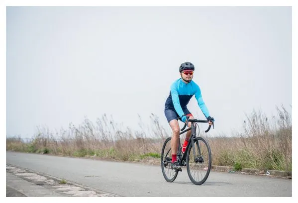 Maglia Triban RC100 Anti-UV Blu a manica lunga