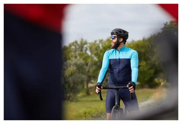 Maglia Triban RC100 Anti-UV Blu a manica lunga