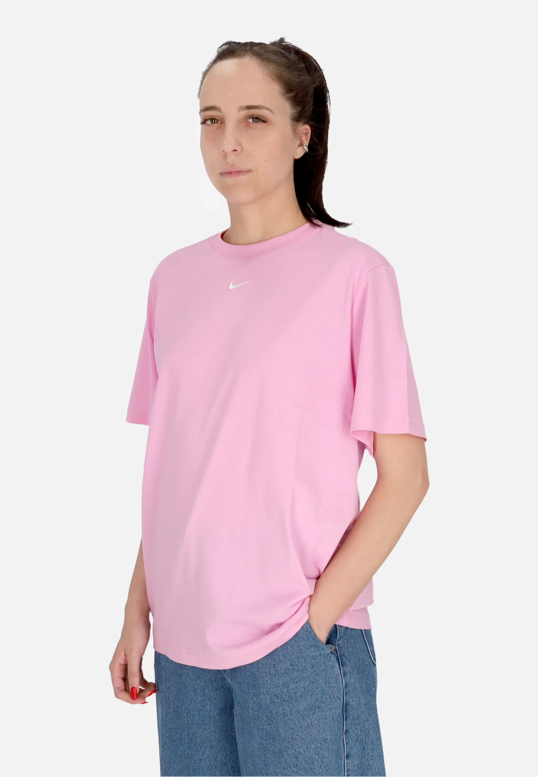 Maglietta Donna W Sportswear Essentials Lbr Tee Pink Rise