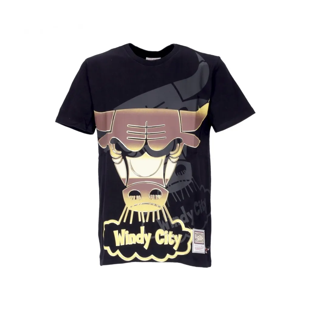 maglietta uomo nba big face 40 tee hardwood classics chibul BLACK/ORIGINAL TEAM COLORS